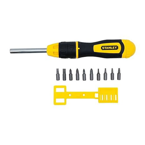 Stanley 10 pcs Multi-Bit Ratcheting Screwdriver-68-010-22 की तस्वीर