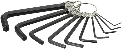 Picture of STANLEY STMT69213-8 Metric Hex Key Ring Set Black Phosphate (10pc) 430g