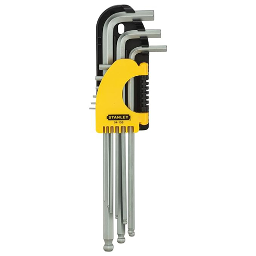 Picture of STANLEY 94-158 9 Piece Extra Long Metric Ball End Hex Key Set