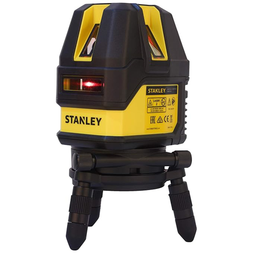 Picture of STANLEY STHT77514-1 Plastic Multiline Laser with 2*AA Batteries for Home, DIY & Professional Use, 1 Year Warranty, YELLOW & BLACK