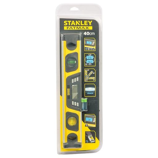 Picture of STANLEY 0-42-063 40 cm Digital Angle Level with 0.2 Digital Accuracy & Easy-to-Read LCD Screen, 1 Year Warranty, YELLOW & BLACK