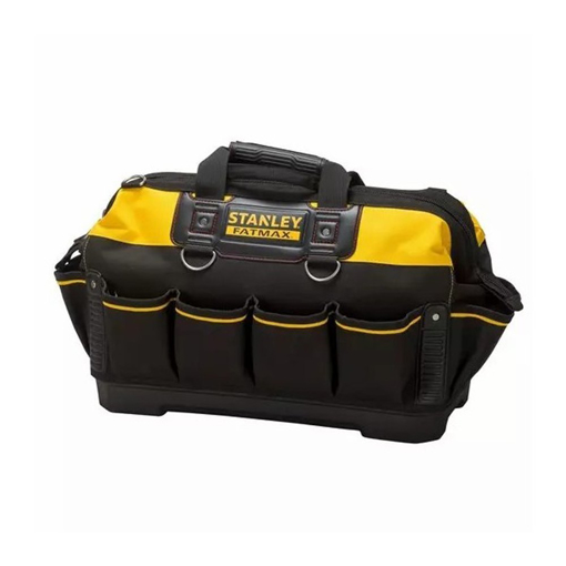 STANLEY FATMAX Technician Tool Bag, Heavy Duty 600 Denier and Leather, Multifunctional Tool Storage Organiser, 18 Inch, 1-93-950 की तस्वीर