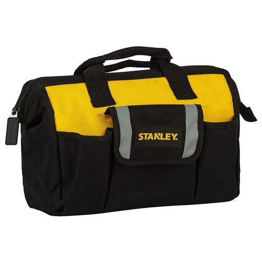 Picture of STANLEY STST512114 12'' Multipurpose Tools Storage Water Proof Open Mouth Bag (Yellow-Black)