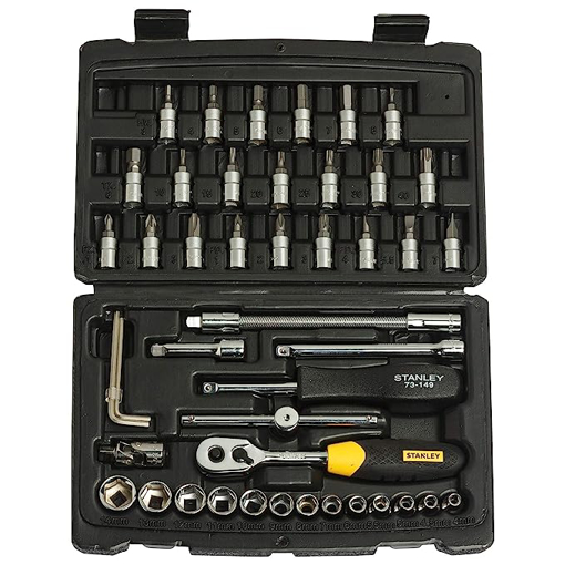 Picture of STANLEY STMT72794-8-12 1/4-Inch Square Drive Metric Socket Set (46-Pieces)