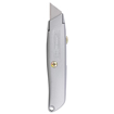 Picture of STANLEY 10-099 Classic 99 6'' Retractable Utility Knife with 3 Heavy-Duty Blades for Home & Professional Use Ideal for Camping, GREY