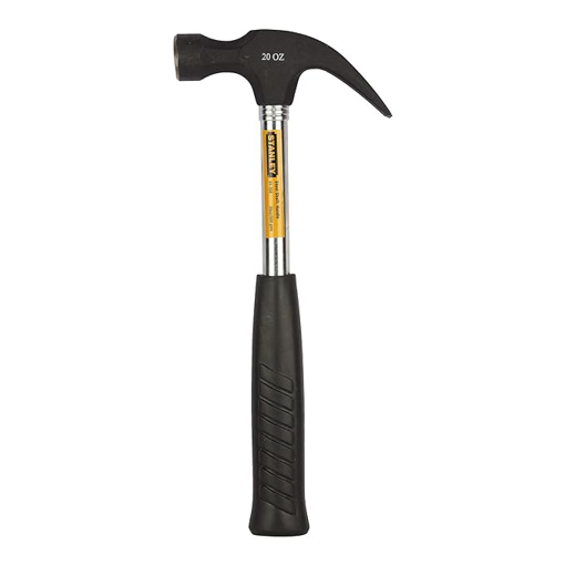 Picture of STANLEY 51-158 Steel Shaft Claw Hammer-560gms (Yellow & Black)