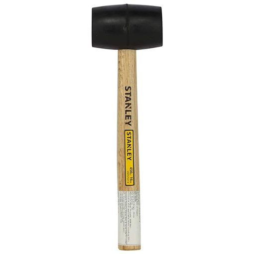 Picture of STANLEY STHT57527-8 Rubber Mallet Hammer-450Gms (Yellow & Black)