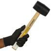 Picture of STANLEY STHT57527-8 Rubber Mallet Hammer-450Gms (Yellow & Black)