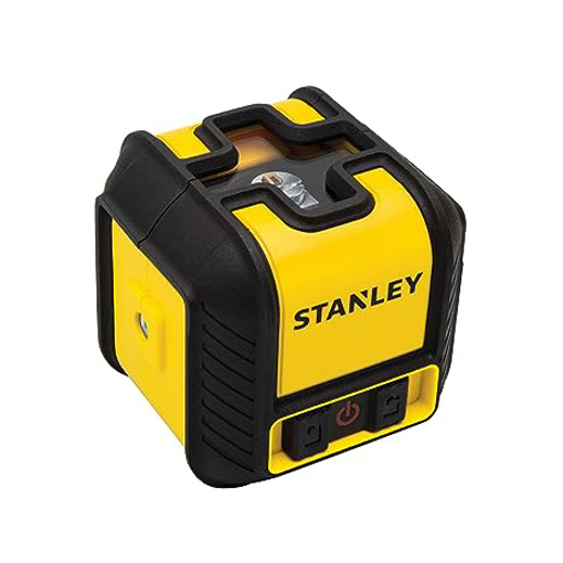 Picture of STANLEY STHT77498 CUBIX® Red Beam Cross Line Laser Level with 2*AA Batteries for Home, DIY & Professional Use, 1 Year Warranty, YELLOW & BLACK