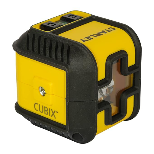 Picture of STANLEY STHT77499-1 CUBIX® Green Beam Cross Line Laser Level with 2*AA Batteries for Home, DIY & Professional Use, 1 Year Warranty, YELLOW & BLACK