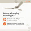 Orient Electric Spectra LED Under-Light Antique Copper/Pewter Finish/Brushed Brass Ceiling Fan with Remote (Silver, 1200 mm) की तस्वीर
