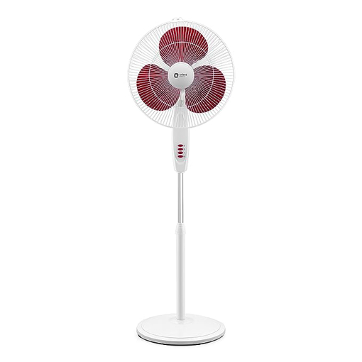 Orient Electric Stand-82 400 MM Oscillating Pedestal Fans | PP Plastic Stand Fan with Tilt Mechanism | High Air Delivery | Aesthetic Design with Telescopic Arrangement (Red) की तस्वीर