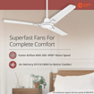 Picture of Orient Electric Pacific Air Decor | 1200mm BEE Star Rated Ceiling Fan | Durable & Long-lasting | Strong and Reliable| Aesthetic Look White/Brown/Lvory 1200mm (48")