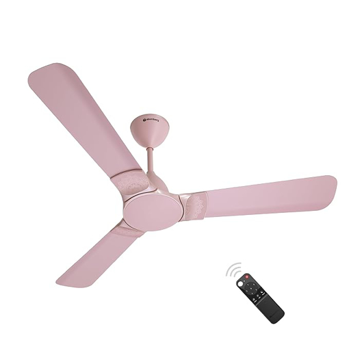 Picture of Atomberg Erica 1200mm BLDC Motor 5 Star Rated Designer Ceiling Fans with Remote Control | High Air Delivery and LED Indicators Lotus Pink/White