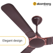 Atomberg Erica 1200mm BLDC Motor 5 Star Rated Designer Ceiling Fans with Remote Control | High Air Delivery and LED Indicators Umber Brown/Aegean BlueBlue की तस्वीर