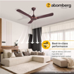 Atomberg Erica 1200mm BLDC Motor 5 Star Rated Designer Ceiling Fans with Remote Control | High Air Delivery and LED Indicators Umber Brown/Aegean BlueBlue की तस्वीर
