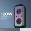 Picture of boAt Partypal 300 Speaker with 120 W Signature Sound, Up to 6 hrs Playtime, Built-in Mic, TWS Mode, Bluetooth v5.3, AUX Port, & USB Type-C Port(Premium Black)