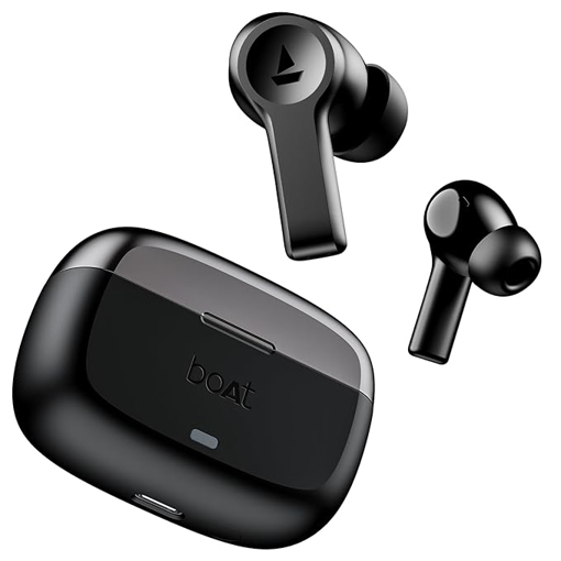 Picture of boAt Newly Launched Airdopes Flex 454 ANC TWS in Ear Earbuds with Smart Features,ANC,60Hrs Playback,Beast Mode(Low Latency),Quad Mics Enx Tech,Multi Point Connectivity,ASAP Charge(Gunmetal Black)