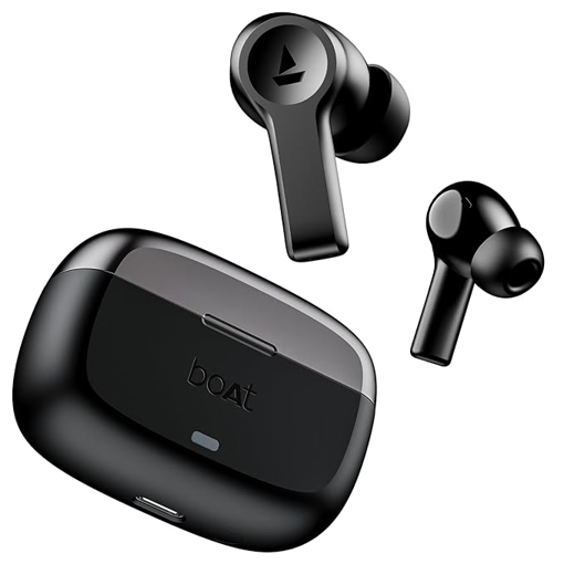 boAt Newly Launched Airdopes Flex 454 ANC TWS in Ear Earbuds with Smart Features,ANC,60Hrs Playback,Beast Mode(Low Latency),Quad Mics Enx Tech,Multi Point Connectivity,ASAP Charge(Gunmetal Black) की तस्वीर