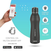 Milton Euroline Smart Stainless Steel Water Bottle, 880 ml, Black | Leak Proof | Easy Grip | Mobile Hydration System | Bluetooth Enabled | Smart Lid की तस्वीर