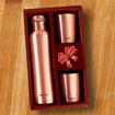 Milton Copperas Gift Set of 3 (1 Pc Bottle and 2 Pc Tumbler), Copper की तस्वीर