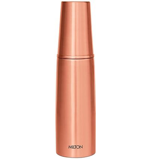 Picture of MILTON Copper Combo 1000 Water Bottle, 890 ml, 1 Piece, Copper | Leak Proof | Office Bottle | Gym Bottle | Yoga Bottle | Home | Kitchen | Hiking | Treking Bottle | Travel Bottle