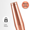 MILTON Copper Crown 1100 Water Bottle, 1.09 Litre, 1 Piece, Copper | Leak Proof | Office Bottle | Gym Bottle | Yoga Bottle | Home | Kitchen | Hiking | Treking Bottle | Travel Bottle की तस्वीर