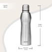 MILTON Elate 1000 Stainless Steel Water Bottle, 880 ml Each, Silver | Leak Proof | Office Bottle | Gym Bottle | Home | Kitchen | Hiking | Treking Bottle | Travel Bottle की तस्वीर