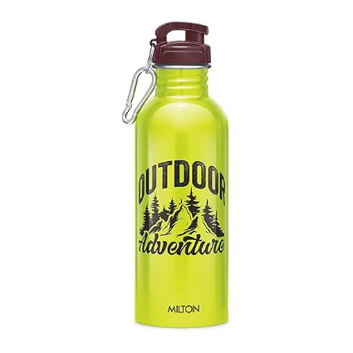 MILTON Virtue 750 Stainless Steel Water Bottle, 750 ml | Single walled | Leak Proof | Easy Grip | Easy to Carry | Gym Bottle | Home | Kitchen | Hiking | Treking Bottle | Travel Bottle की तस्वीर