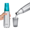 Milton Vertex Steel 1000 Thermosteel Water Bottle with Unbreakable Plastic Tumbler, 1000 ml की तस्वीर
