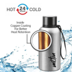 Milton Aura 500 Thermosteel Bottle, 520 ml | 24 Hours Hot and Cold | Easy to Carry | Rust Proof | Leak Proof | Tea | Coffee | Office| Gym | Home | Kitchen | Hiking | Trekking | Travel Bottle की तस्वीर