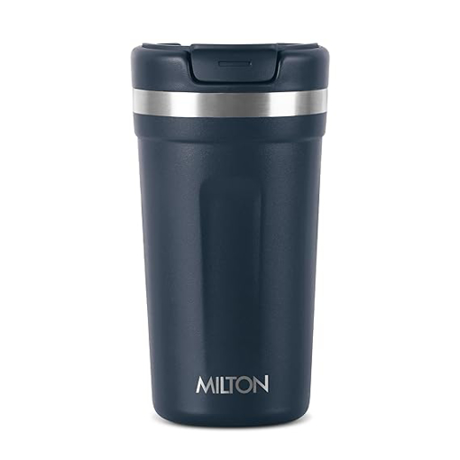 MILTON Corral 450 Thermosteel Insulated Coffee Mug, 400 ml | Hot & Cold Flask | Leak Proof | Rust Proof | Thermos | Soup Flask | Juice | Water | Tea Mug | Easy Grip की तस्वीर