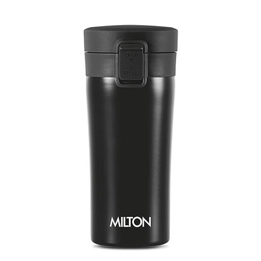 MILTON Coffee Mug Thermosteel Hot or Cold Insulated Mug, 300 ml | Leak Proof | Rust Proof | Tea Mug | Juice Mug | Water Flask | Easy Grip | Easy to Carry की तस्वीर