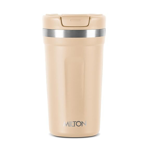 MILTON Corral 450 Thermosteel Insulated Coffee Mug, 400 ml | Hot & Cold Flask | Leak Proof | Rust Proof | Thermos | Soup Flask | Juice | Water | Tea Mug | Easy Grip की तस्वीर