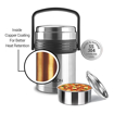 Picture of Milton Galore Thermosteel Tiffin Set of 4 Containers, 370 ml Each | Carry Case | Easy to Carry | Hot & Cold | Rust Proof