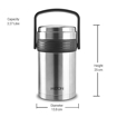Picture of Milton Galore Thermosteel Tiffin Set of 4 Containers, 370 ml Each | Carry Case | Easy to Carry | Hot & Cold | Rust Proof