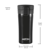 Picture of Milton Coffee Mug Thermosteel Hot or Cold Insulated Flask, 350 ml, Black | Leak Proof | Rust Proof | Tea Mug | Soup Flask | Juice Mug | Water Flask | Easy Grip | Easy to Carry
