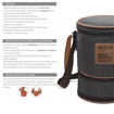 Picture of MILTON Flexi 2+1 Inner Stainless Steel Lunch Box with Jacket, Set of 3, Brown/Black