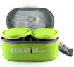 Picture of MILTON Executive Lunch Insulated Tiffin, 2 Round Containers, 280 ml Each, 1 Oval Container, 450 ml, Green| Microwave Safe | Easy to Carry | Leak Proof | Insulated Tiffin | Hot Food