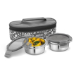 Picture of Milton Lifestyle Lunch Stainless Steel Lunch Box, Set of 2, (300 ml Each), Grey | Light Weight | Easy to Carry | Leak Proof | Food Grade | Odour Proof