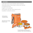 Picture of Milton Cube 3 Stainless Steel Lunch Box with Jackets, (3 Containers)