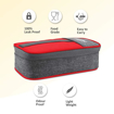 Picture of Milton Pasto Lunch Box 2 Double Wall Stainless Steel Containers with Denim Insulated Jacket, Set of 2, 350 ml