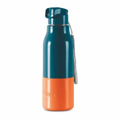Picture of Milton Steel Sprint 600 Insulated Inner Stainless Steel Water Bottle, 510 ml | Hot or Cold | Easy Grip | Leak Proof | School | Office | Gym | Hiking | Treking | Travel Bottle