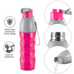 Milton Steel Racer 1000 Inner Stainless Steel Insulated Water Bottle, 630 ml | PU Insulated | Hot or Cold for Hours | Leak Proof | Easy Grip | Office | Gym | Hiking | Treking | Travel Bottle की तस्वीर