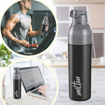 Picture of Milton Steel Convey 900 Insulated Inner Stainless Steel Water Bottle, 630 ml, Black | Leak Proof | BPA Free | Hot or Cold for Hours | Office | Gym | Hiking | Treking | Travel Bottle