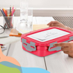 Picture of Milton Steely Super Deluxe Insulated Inner Stainless Steel Big Tiffin Box, 500 ml, with Inner Stainless Steel Container, 175 ml and Spoon | Kids Lunch Box | Easy to Carry | Easy to Clean