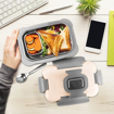 Picture of MILTON More Meal Insulated Large Tiffin Box, 770 ml, with Inner Stainless Steel Container, 175 ml and Spoon | Food Grade | Inside Steel | School | College | Office| Easy to Carry