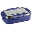 Picture of MILTON Steel Flat Insulated Inner Stainless Steel Tiffin Box, 700 ml, with Inner Stainless Steel Container, 170 ml and Spoon | Food Grade | Easy to Carry | Easy to Clean | PU Insulated