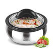 Picture of Milton Clarion 2000 Stainless Steel Casserole with See Through Glass Lid, 1780 ml, Steel Plain