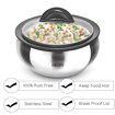 Picture of Milton Clarion Jr Stainless Steel Gift Set Casserole with Glass Lid, Set of 3, (610, 1.33 Litres, 1.78 Litres), Steel Plain